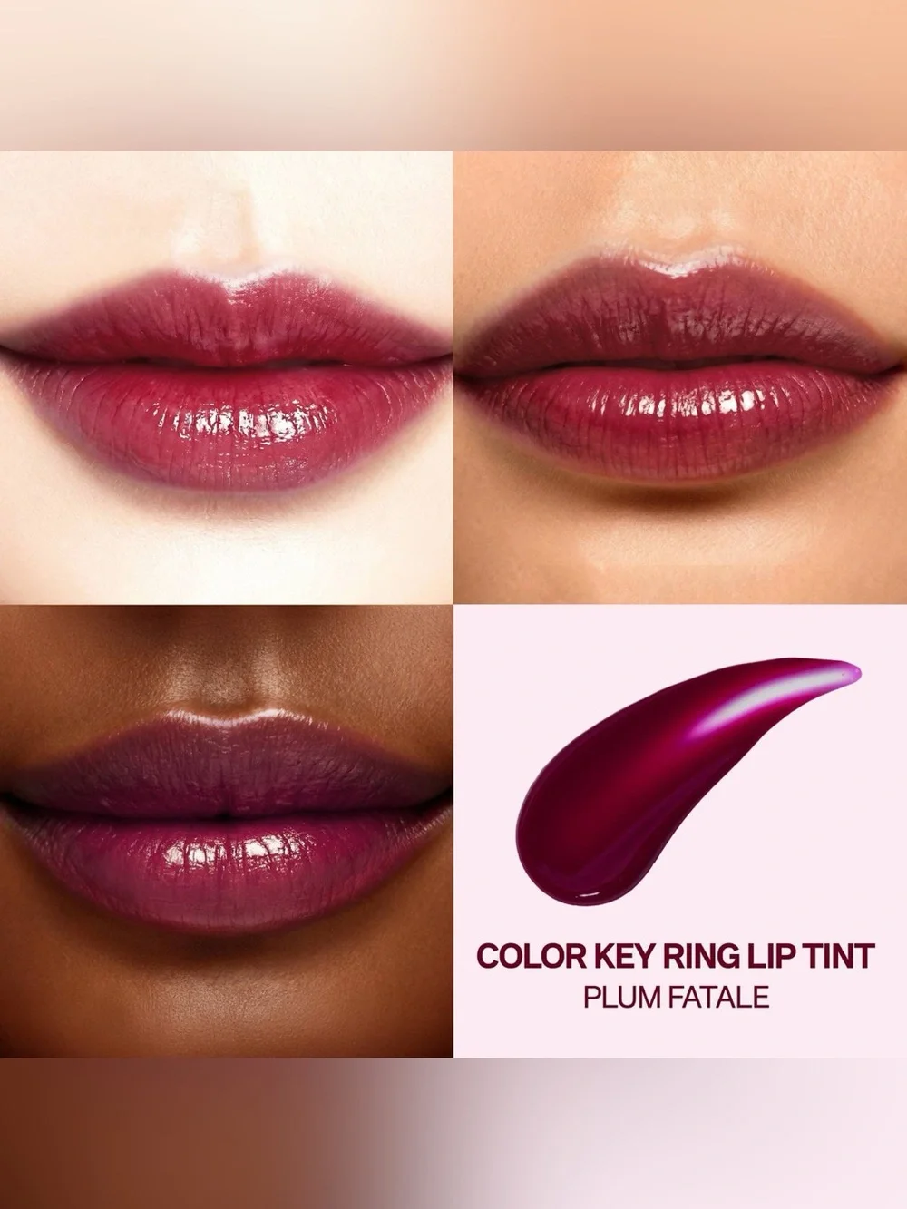 I'm Meme NIB Color Key Ring Water Gel Lip Tint - 04 Plum
